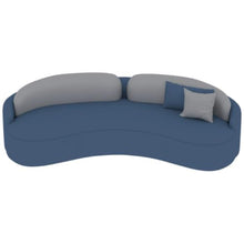 Laden Sie das Bild in den Galerie-Viewer, KIBONCY Gebogenes Sofa Aus Technischem Stoff 1,7m Set