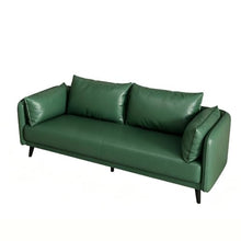 Laden Sie das Bild in den Galerie-Viewer, KIBONCY 3-Sitzer Kunstledersofa 80 cm Blau