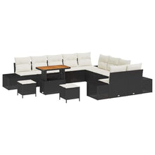 Laden Sie das Bild in den Galerie-Viewer, GFMGUEMV Gartenmöbel Set 14-Teilig Poly-Rattan Grau 110 Cm Tisch