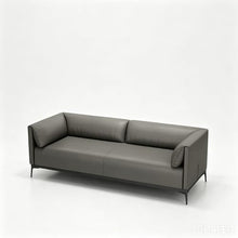 Laden Sie das Bild in den Galerie-Viewer, KIBONCY Mid Century Modern 3-Sitzer Sofa Kunstleder 185cm Goldbeine