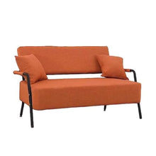 Laden Sie das Bild in den Galerie-Viewer, KIBONCY 2-Sitzer-Sofa Kompakt Doppelcouch Hochdichter Schwamm Stoff Mehrfarbig 65cm