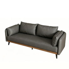 Laden Sie das Bild in den Galerie-Viewer, KIBONCY 3-Sitzer Kunstledersofa B 175 cm Hochdichter Schaumstoff