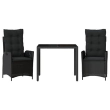 Laden Sie das Bild in den Galerie-Viewer, GFMGUEMV Poly Rattan Garten-Essgruppe 9-Tlg. Schwarz 190 cm