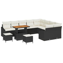 Laden Sie das Bild in den Galerie-Viewer, GFMGUEMV Gartensofa-Set 12-teilig Beige Poly-Rattan Stahl