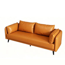 Laden Sie das Bild in den Galerie-Viewer, KIBONCY 3-Sitzer Kunstledersofa 80 cm Blau