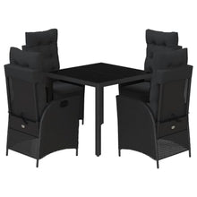 Laden Sie das Bild in den Galerie-Viewer, GFMGUEMV Poly Rattan Garten-Essgruppe 9-Tlg. Schwarz 190 cm