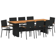 Laden Sie das Bild in den Galerie-Viewer, GFMGUEMV Gartenmöbel Set Grau Poly-Rattan 9-teilig