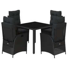 Laden Sie das Bild in den Galerie-Viewer, GFMGUEMV Poly Rattan Garten-Essgruppe 9-Tlg. Schwarz 190 cm