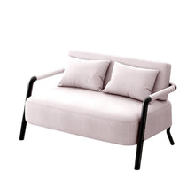 Laden Sie das Bild in den Galerie-Viewer, KIBONCY 2-Sitzer-Sofa Kompakt Doppelcouch Hochdichter Schwamm Stoff Mehrfarbig 65cm