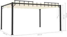 Laden Sie das Bild in den Galerie-Viewer, Kaloriko Pergola Mit Verstellbarem Lamellendach 3x4 M Creme