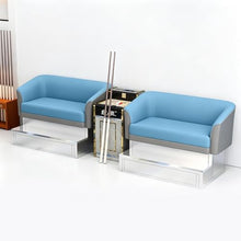 Laden Sie das Bild in den Galerie-Viewer, KIBONCY Billard-Zuschauersofa-Set 2-Sitzer 300x120 cm Blau