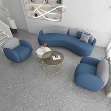 Laden Sie das Bild in den Galerie-Viewer, KIBONCY Gebogenes Sofa Aus Technischem Stoff 1,7m Set