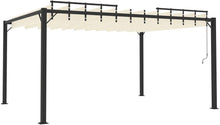 Laden Sie das Bild in den Galerie-Viewer, Kaloriko Pergola Mit Verstellbarem Lamellendach 3x4 M Creme