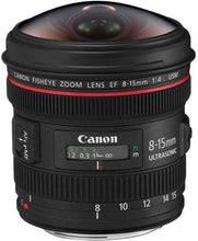 Laden Sie das Bild in den Galerie-Viewer, Canon EF 8-15mm F4 L Fisheye USM Objektiv Schwarz
