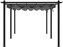 Laden Sie das Bild in den Galerie-Viewer, Kaloriko Gartenpavillon Aluminium Ausziehbares Dach Anthrazit 3x6 M