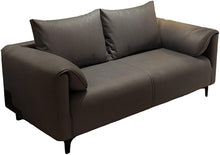 Laden Sie das Bild in den Galerie-Viewer, KIBONCY 3-Sitzer Billard Zuschauersofa Set PU Leder mit Staufach Getränkehalter Edelstahl Sockel 125cm