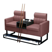 Laden Sie das Bild in den Galerie-Viewer, KIBONCY 2-Sitzer Billard Zuschauersofa 30 kg Lederoptik K
