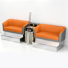 Laden Sie das Bild in den Galerie-Viewer, KIBONCY Billard-Zuschauersofa-Set 2-Sitzer 300x120 cm Blau
