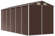 Laden Sie das Bild in den Galerie-Viewer, EDNRSOG Geräteschuppen 191x470x198 cm Braun Stahl
