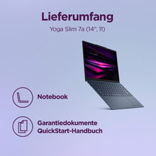 Laden Sie das Bild in den Galerie-Viewer, Lenovo Yoga Slim 7X 14" WUXGA OLED Laptop Snapdragon X2 Plus 16 GB RAM 1 TB SSD Cosmic Blau