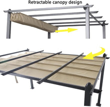 Laden Sie das Bild in den Galerie-Viewer, Ausziehbare Pergola 3x4 m Beige