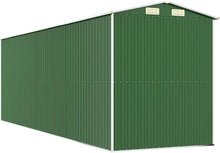 Laden Sie das Bild in den Galerie-Viewer, Kaloriko Geräteschuppen Grün Verzinkter Stahl 192x606x223 cm Doppelte Schiebetüren