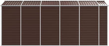 Laden Sie das Bild in den Galerie-Viewer, EDNRSOG Geräteschuppen 191x470x198 cm Braun Stahl