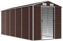 Laden Sie das Bild in den Galerie-Viewer, EDNRSOG Geräteschuppen 191x470x198 cm Braun Stahl
