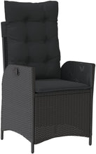 Laden Sie das Bild in den Galerie-Viewer, GFMGUEMV Poly Rattan Garten-Essgruppe 9-Tlg. Schwarz 190 cm