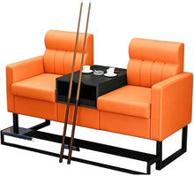 Laden Sie das Bild in den Galerie-Viewer, KIBONCY 2-Sitzer Billard Zuschauersofa 30 kg Lederoptik K