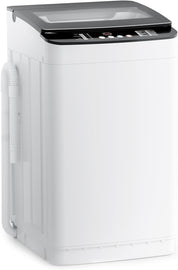 Auertech AU0003 Vollautomatische Tragbare Waschmaschine 12,7 Kg 10 Programme Toplader Weiß Schwarz