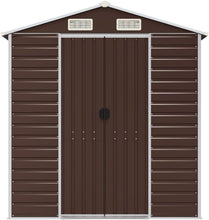Laden Sie das Bild in den Galerie-Viewer, HGNFREF Metall Gerätehaus 191x895x198 cm Braun