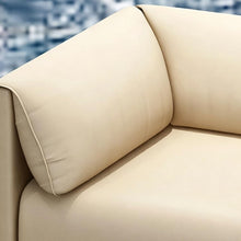 Laden Sie das Bild in den Galerie-Viewer, KIBONCY Mid Century Modern 3-Sitzer Sofa Kunstleder 185cm Goldbeine