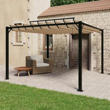 Laden Sie das Bild in den Galerie-Viewer, Kaloriko Pergola Mit Verstellbarem Lamellendach 3x4 M Creme