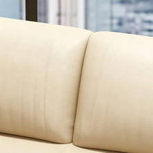 Laden Sie das Bild in den Galerie-Viewer, KIBONCY Mid Century Modern 3-Sitzer Sofa Kunstleder 185cm Goldbeine