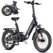 Laden Sie das Bild in den Galerie-Viewer, ENGWE L20 3.0 Pro E-Bike Schwarz 48V 15Ah Mittelmotor