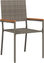 Laden Sie das Bild in den Galerie-Viewer, GFMGUEMV Gartenmöbel Set Grau Poly-Rattan 9-teilig