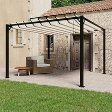 Laden Sie das Bild in den Galerie-Viewer, Kaloriko Pergola Mit Verstellbarem Lamellendach 3x4 M Creme