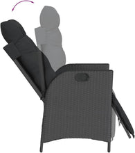 Laden Sie das Bild in den Galerie-Viewer, GFMGUEMV Poly Rattan Garten-Essgruppe 9-Tlg. Schwarz 190 cm