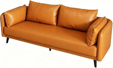 Laden Sie das Bild in den Galerie-Viewer, KIBONCY 3-Sitzer Kunstledersofa 80 cm Blau