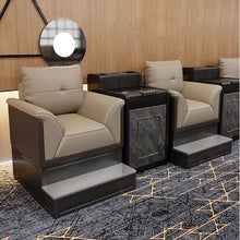 Laden Sie das Bild in den Galerie-Viewer, Generisch Billardzimmer Sofa Mit Metall-Fußstütze Massivholzrahmen Polsterstühlen Beistelltisch