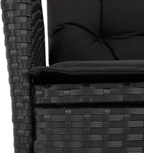 Laden Sie das Bild in den Galerie-Viewer, GFMGUEMV Poly Rattan Garten-Essgruppe 9-Tlg. Schwarz 190 cm