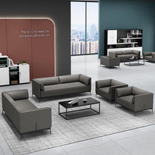 Laden Sie das Bild in den Galerie-Viewer, KIBONCY Mid Century Modern 3-Sitzer Sofa Kunstleder 185cm Goldbeine