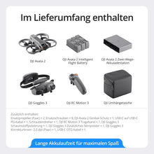 Laden Sie das Bild in den Galerie-Viewer, DJI Avata 2 Fly More Combo FPV-Drohne 4K Grau