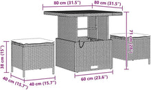 Laden Sie das Bild in den Galerie-Viewer, GFMGUEMV 13-teilig Poly-Rattan Lounge Set Beige mit Akazienholz-Tisch