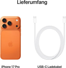 Laden Sie das Bild in den Galerie-Viewer, Apple iPhone 17 Pro 1 TB 6,3" Display 120 Hz A19 Pro Chip Cosmic Orange