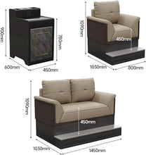 Laden Sie das Bild in den Galerie-Viewer, Generisch Billardzimmer Sofa Mit Metall-Fußstütze Massivholzrahmen Polsterstühlen Beistelltisch