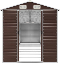 Laden Sie das Bild in den Galerie-Viewer, HGNFREF Metall Gerätehaus 191x895x198 cm Braun