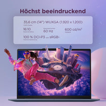 Laden Sie das Bild in den Galerie-Viewer, Lenovo Yoga Slim 7X 14" WUXGA OLED Laptop Snapdragon X2 Plus 16 GB RAM 1 TB SSD Cosmic Blau