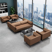 Laden Sie das Bild in den Galerie-Viewer, KIBONCY Mid Century Modern 3-Sitzer Sofa Kunstleder 185cm Goldbeine